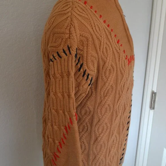 STAUD 1/4 ZIP PULL-OVERMOCKNECK SWEATER- NWT SIZEOS